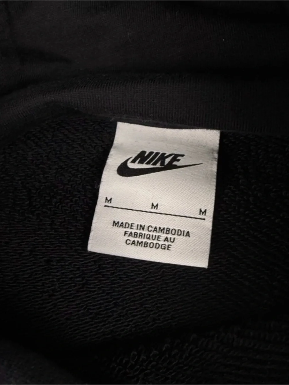 Nike Club Fleece Colorblock Hoodie Black White Men’s M FB7416-010